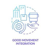 Good movement integration blue gradient concept icon. Logistic integration. Maas requirement abstract idea thin line illustration. Isolated outline drawing. vector