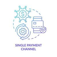 Single payment channel blue gradient concept icon. Pay for ticket. Mobility as service value abstract idea thin line illustration. Isolated outline drawing. vector