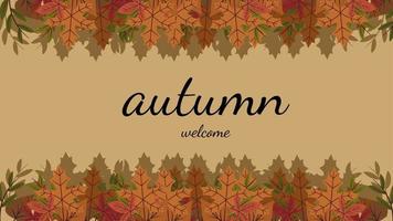 Banner autumn card vector