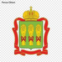 emblema de la provincia de rusia vector