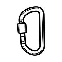 Vintage retro holder carabine for camping. Can be used like emblem, logo, badge, label. mark, poster or print. Monochrome Graphic Art. vector