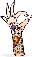 cartoon tattoo arm vector