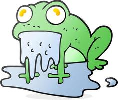 cartoon gross little frog vector