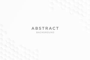 Abstract vector paper hexagon white background.