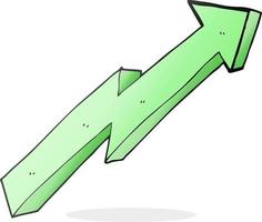 cartoon arrow up trend vector