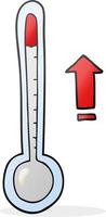 aumento de temperatura de dibujos animados vector