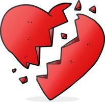 cartoon broken heart vector