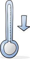 temperatura descendente de dibujos animados vector