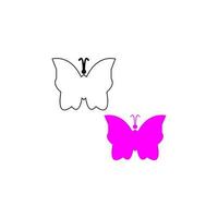 butterfly illustration vector image icon design