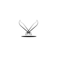 sword vector illustration image icon symbol