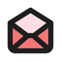 Message flat color outline icon png