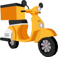 illustration de scooter sur fond transparent png