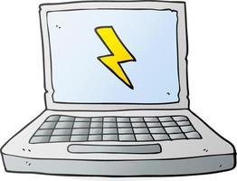 cartoon laptop computer vector