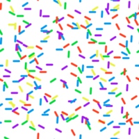 Sprinkles Seamless Pattern - Colorful sprinkles repeating pattern design. Transparent background. Illustration png