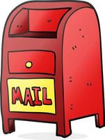 cartoon mail box vector