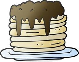 cartoon pancake stack vector