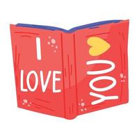 Beautifully designed flat sticker of love vector