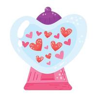 Check out flat sticker of valentine bubblegum vector