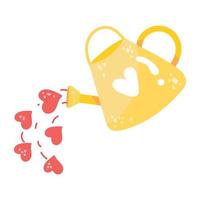 Trendy flat sticker of pouring love vector