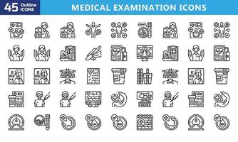 iconos para móviles y web. pictogramas de alta calidad. conjunto de iconos lineales de negocios, médicos, ui y ux, medios, dinero, viajes, etc. vector