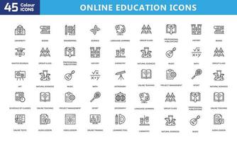 Icons for mobile and web. High quality pictograms. Linear icons set of business, medical, UI and UX, media, money, travel, etc. vector