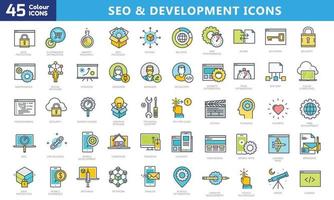 iconos para móviles y web. pictogramas de alta calidad. conjunto de iconos lineales de negocios, médicos, ui y ux, medios, dinero, viajes, etc. vector