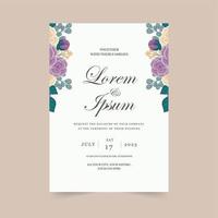 Luxury Wedding invitation floral design card. Wedding ornament concept. Floral poster, invite. Vector decorative greeting card or invitation design background.