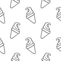 ice cream hand drawn seamless pattern 3 vector