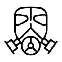 An icon of gas mask line design vector