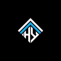 diseño creativo del logotipo de la letra hy con gráfico vectorial, logotipo sencillo y moderno hy. vector