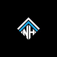 Diseño creativo del logotipo de la letra nh con gráfico vectorial, logotipo simple y moderno de nh. vector