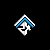 Diseño creativo del logotipo de la letra zx con gráfico vectorial, logotipo simple y moderno zx. vector