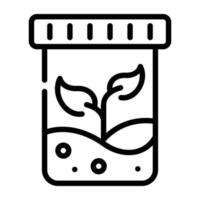 Botanical research icon in linear style vector