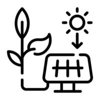 Check out the outline icon of smart farming vector