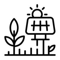 Check out the outline icon of smart farming vector