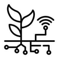 Check out the outline icon of smart farming vector