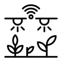 Check out the outline icon of smart farming vector