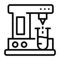 Botanical research icon in linear style vector