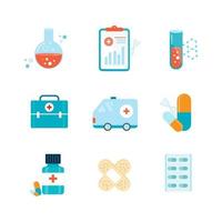 medical element flat design vector