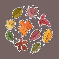 Fall Autumn Season Leaves And Foliage Sticker