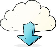 cartoon download from the cloud vector