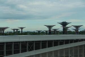 View of Singapore city skyline photo