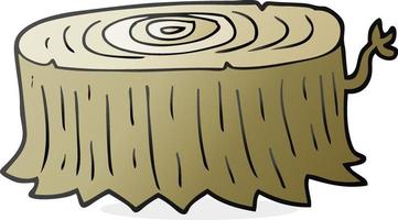 cartoon tree stump vector