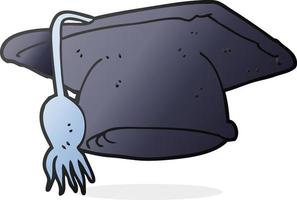 gorro de graduación de dibujos animados vector