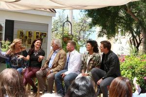 LOS ANGELES, APR 14 - Mark Steines, Katherine Kelly Lang, Heather Tom, John McCook, Jacob Young, Karla Mosley, Darin Brooks at the Home and Family Celebrates Bold and Beautifuls 30 Years at Universal Studios Back Lot on April 14, 2017 in Los Angeles, CA photo