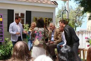 LOS ANGELES, APR 14 - Mark Steines, Katherine Kelly Lang, Heather Tom, John McCook, Jacob Young, Karla Mosley, Darin Brooks at the Home and Family Celebrates Bold and Beautifuls 30 Years at Universal Studios Back Lot on April 14, 2017 in Los Angeles, CA photo