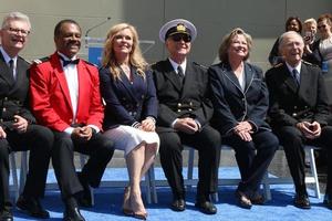 LOS ANGELES - MAY 10  Fred Grandy, Ted Lange, Jill Whelan, Gavin MacLeod, Lauren Tewes, Bernie Kopell at the Princess Cruises Receive Honorary Star Plaque as Friend of the Hollywood Walk Of Fame at Dolby Theater on May 10, 2018 in Los Angeles, CA photo