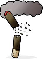 cartoon broken cigar vector