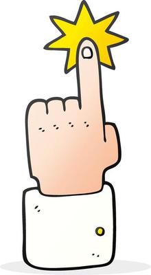 cartoon pointing hand