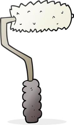 cartoon paint roller